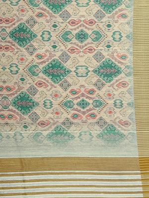 paisley printed saree with blouse - 17295716 - Standard Image - 3