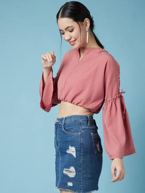bell sleeves blosuon top - 17295723 - Standard Image - 2