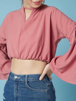 bell sleeves blosuon top - 17295723 - Standard Image - 5
