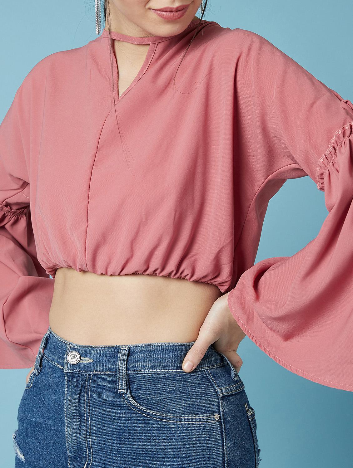 bell sleeves blosuon top - 17295723 - Zoom Image - 5
