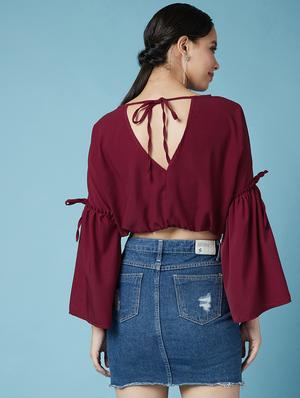 bell sleeves blosuon top - 17295724 - Standard Image - 3