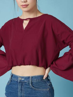 bell sleeves blosuon top - 17295724 - Standard Image - 5