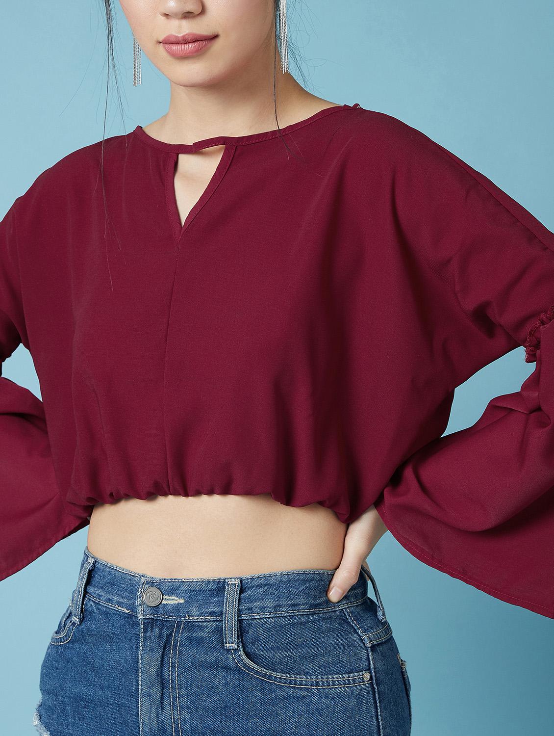 bell sleeves blosuon top - 17295724 - Zoom Image - 5