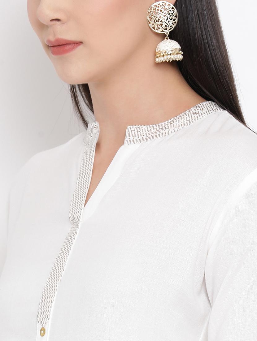 foil print straight kurta - 17295897 - Zoom Image - 5
