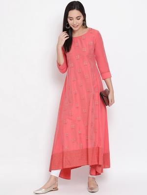 embroidered a-line kurta - 17295911 - Standard Image - 4