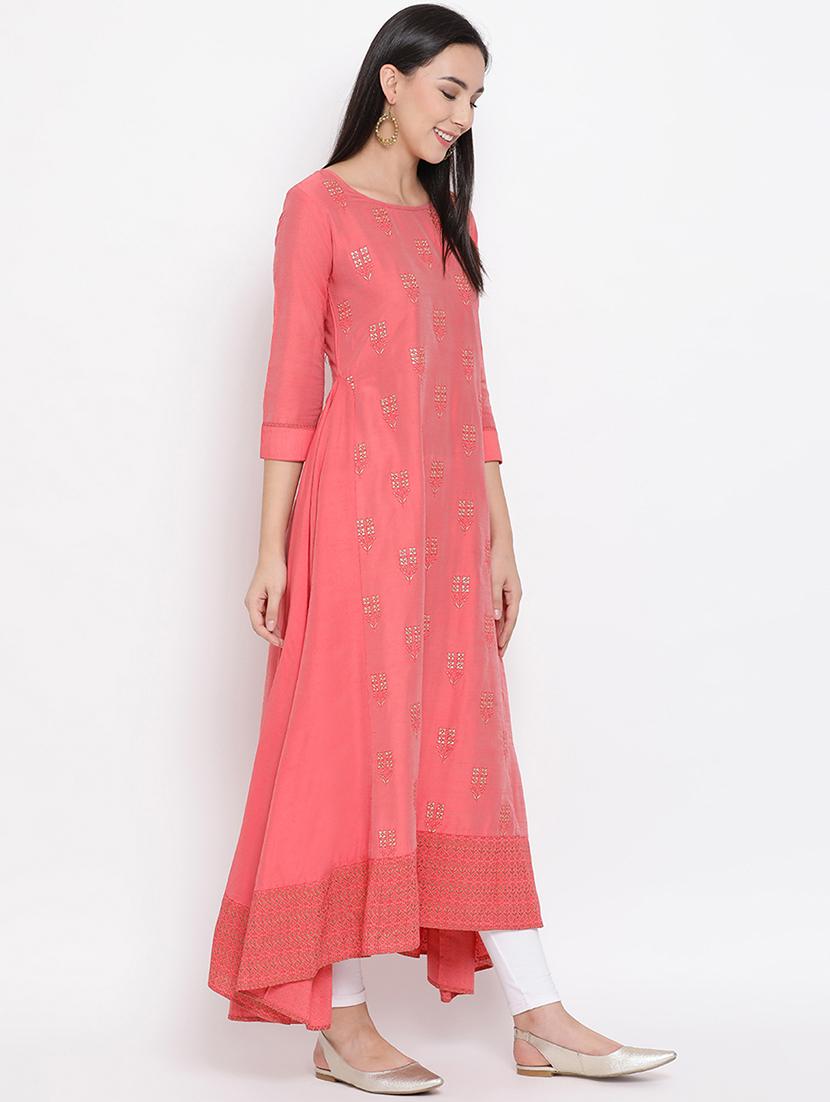 embroidered a-line kurta - 17295911 - Zoom Image - 2
