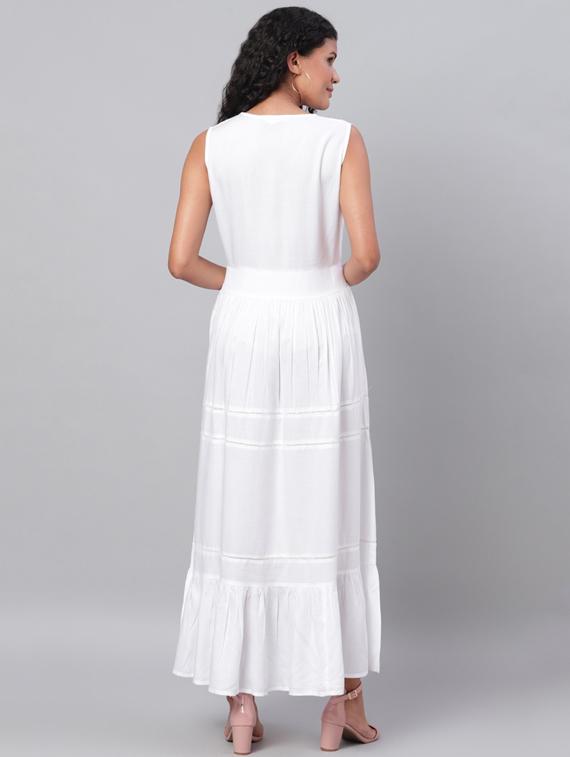 v neck maxi dress - 17296434 - Zoom Image - 3