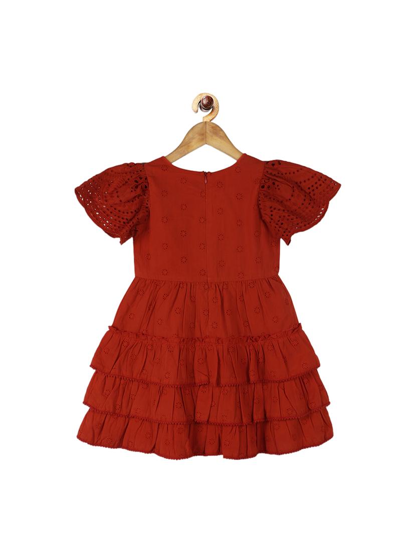 orange cotton blend frock - 17297520 - Zoom Image - 1