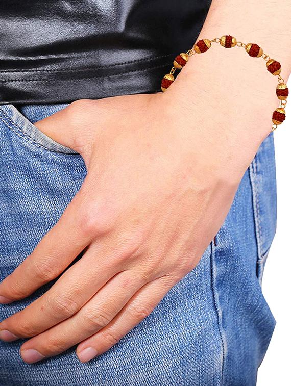gold metal alloy bracelet - 17297628 - Zoom Image - 5