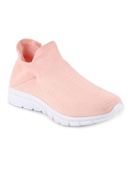 pink fabric slip on sports shoes - 17298156 - Standard Image - 1