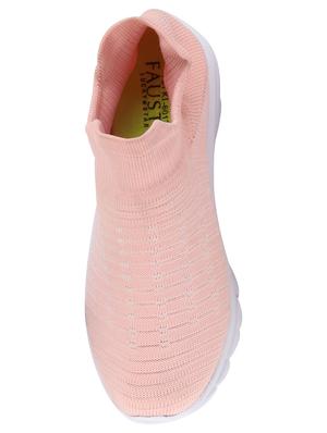 pink fabric slip on sports shoes - 17298156 - Standard Image - 3