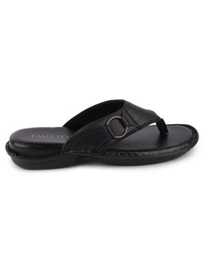 black leather slip on slippers - 17298175 - Standard Image - 2