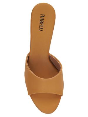 tan pu slip on sandals - 17298229 - Standard Image - 4