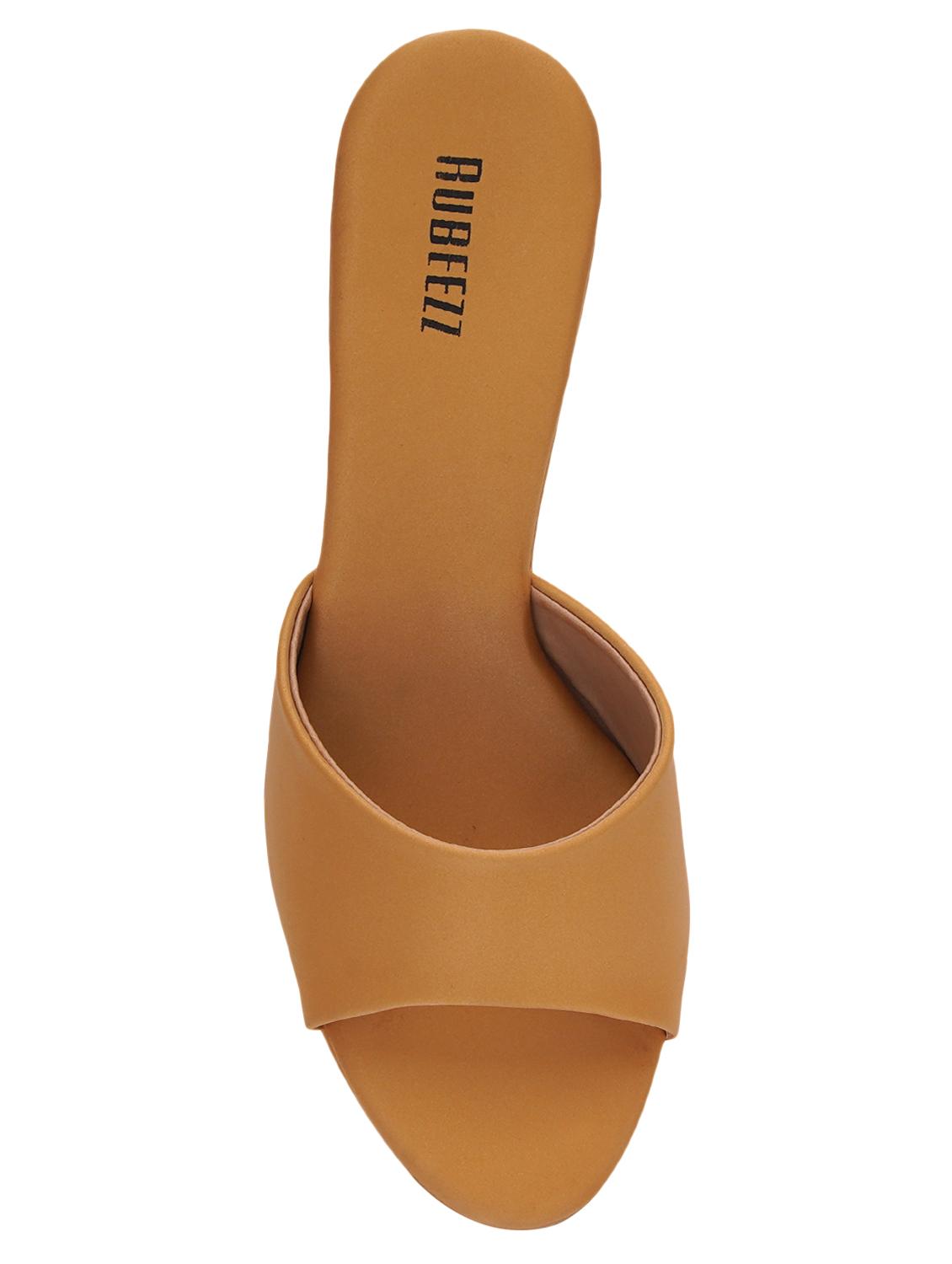 tan pu slip on sandals - 17298229 - Zoom Image - 4