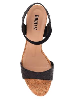 black pu ankle strap sandals - 17298238 - Standard Image - 4