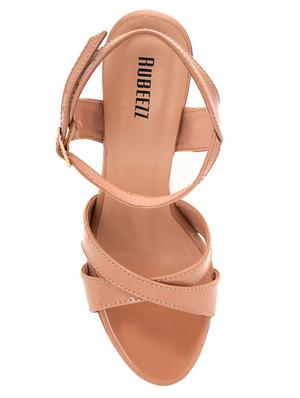 beige pu ankle strap sandals - 17298240 - Standard Image - 4