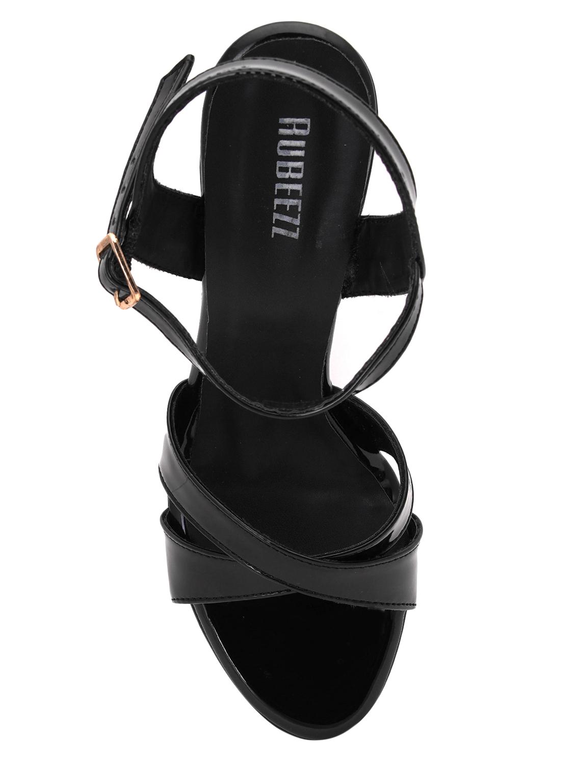 black pu ankle strap sandals - 17298241 - Zoom Image - 4