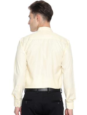yellow solid formal shirt - 17298254 - Standard Image - 3