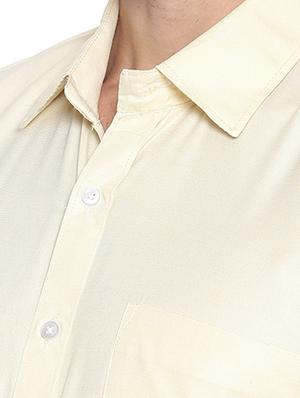 yellow solid formal shirt - 17298254 - Standard Image - 5