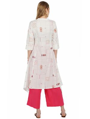 printed asymmetric kurta - 17298274 - Standard Image - 3