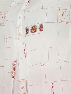 button up embroidered top - 17298299 - Standard Image - 5
