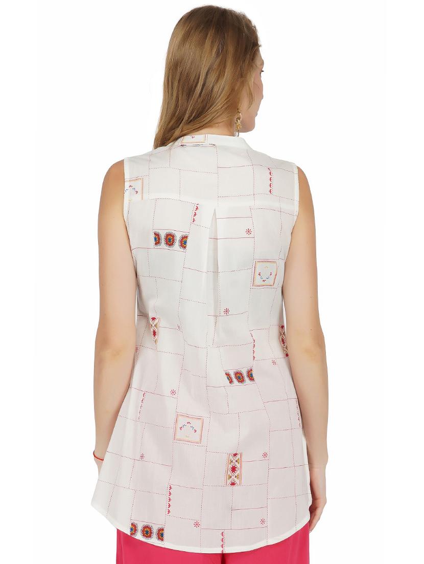 button up embroidered top - 17298299 - Zoom Image - 3