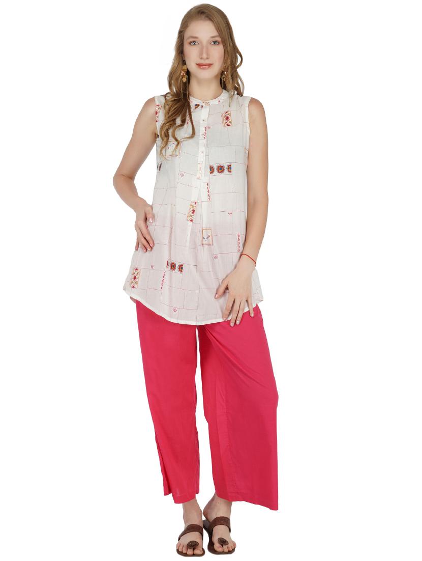button up embroidered top - 17298299 - Zoom Image - 4