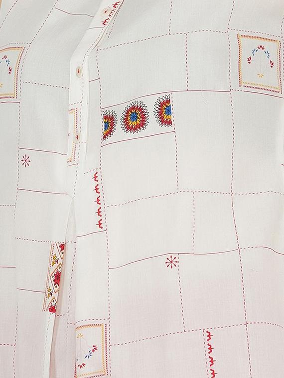 button up embroidered top - 17298299 - Zoom Image - 5