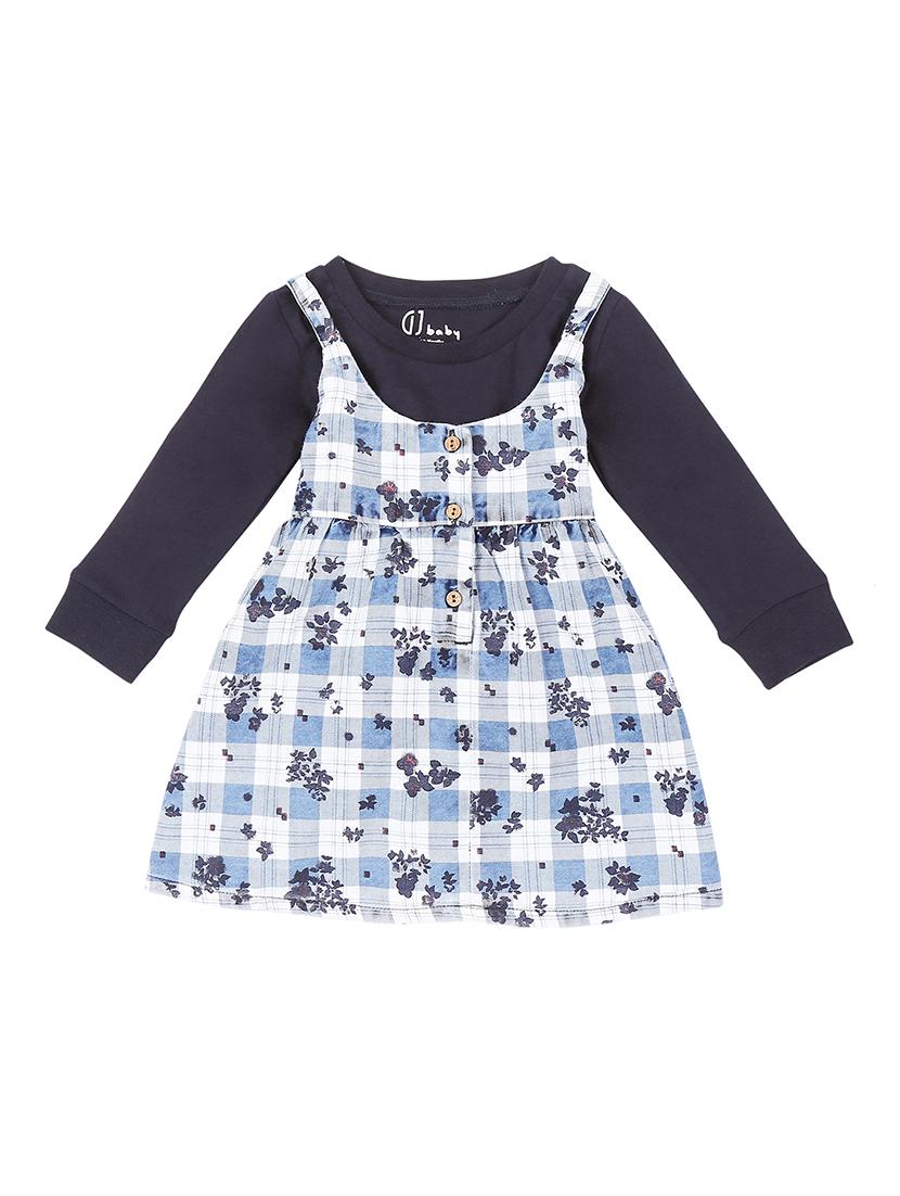 blue cotton blend frock - 17298574 - Zoom Image - 1