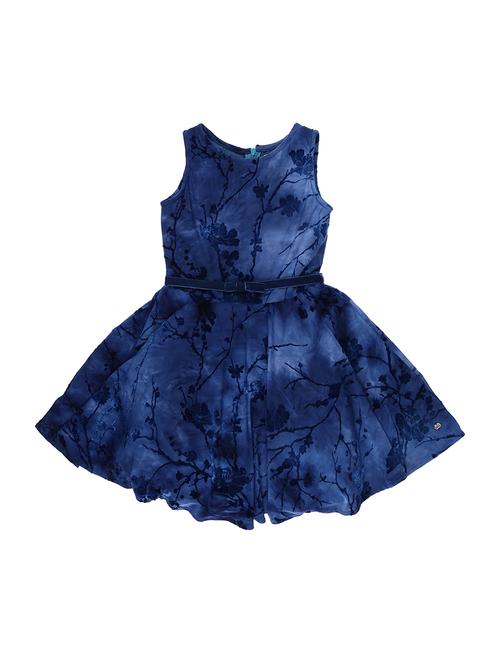 blue cotton blend frock - 17298578 - Standard Image - 1