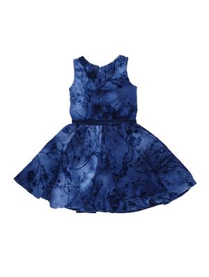 blue cotton blend frock - 17298578 - Standard Image - 2
