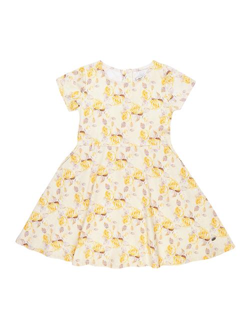 yellow cotton blend frock - 17298579 - Standard Image - 1