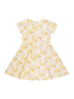 yellow cotton blend frock - 17298579 - Standard Image - 2