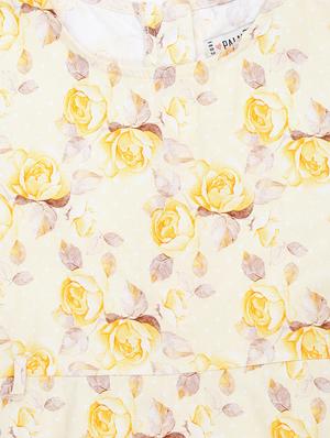 yellow cotton blend frock - 17298579 - Standard Image - 3
