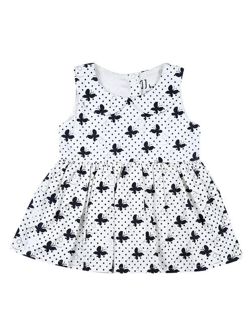 white cotton blend frock - 17298608 - Standard Image - 1