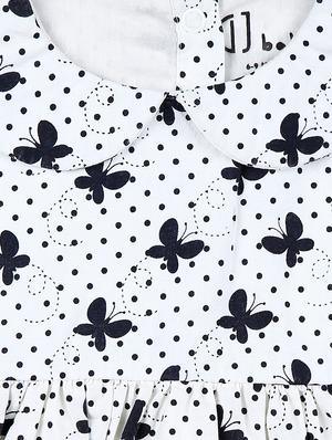 white cotton blend frock - 17298608 - Standard Image - 3
