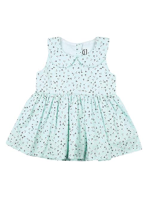 blue cotton blend frock - 17298609 - Standard Image - 1