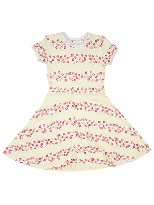 yellow cotton blend frock - 17298616 - Standard Image - 1