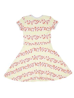 yellow cotton blend frock - 17298616 - Standard Image - 2