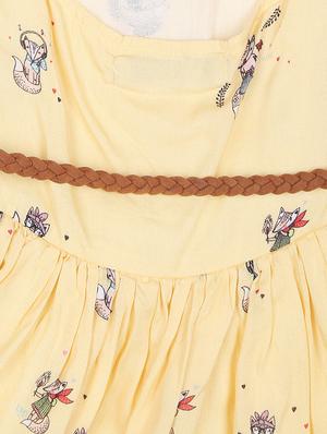 yellow viscose frock - 17298622 - Standard Image - 3