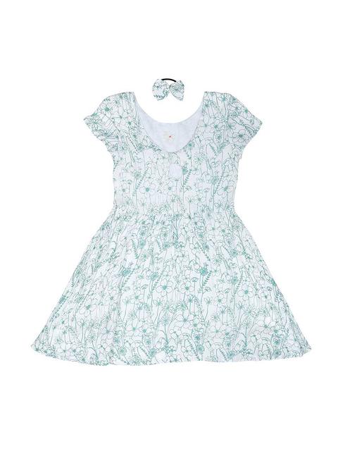 white cotton blend frock - 17298662 - Standard Image - 1