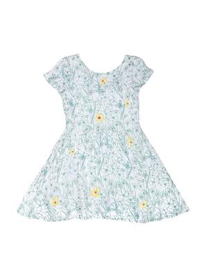 white cotton blend frock - 17298662 - Standard Image - 2