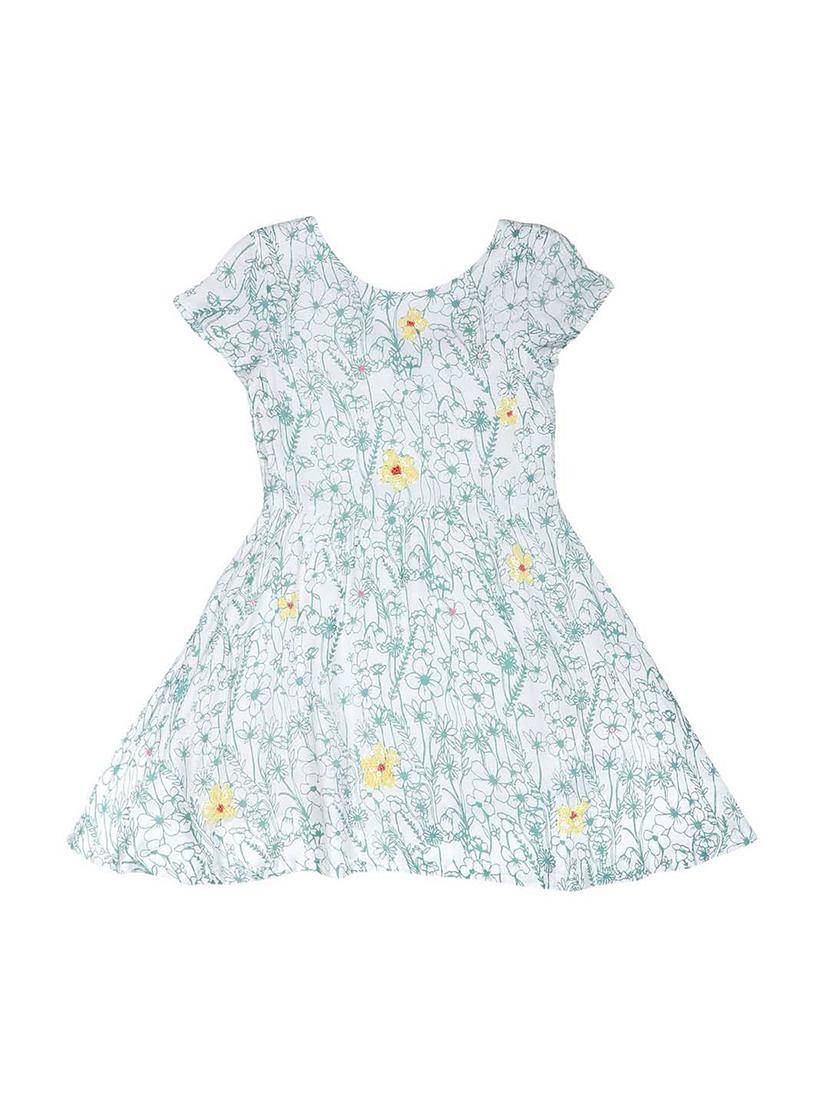 white cotton blend frock - 17298662 - Zoom Image - 2