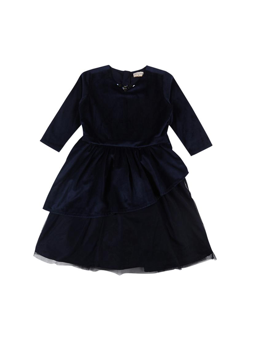 blue velvet frock - 17298672 - Zoom Image - 1