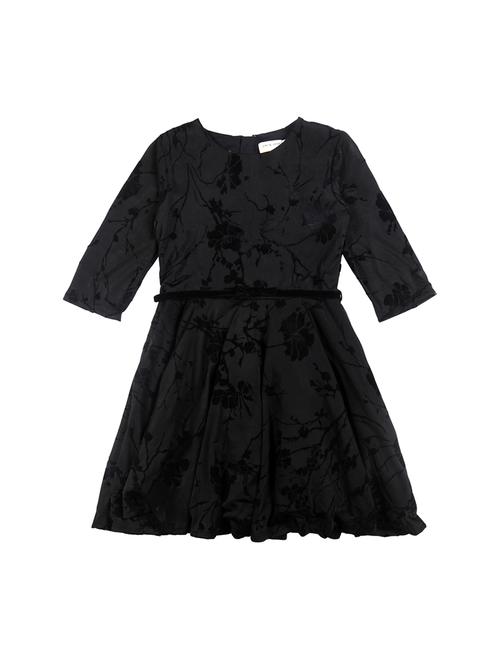 black cotton blend frock - 17298676 - Standard Image - 1