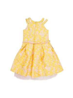 yellow cotton blend frock - 17298699 - Standard Image - 2
