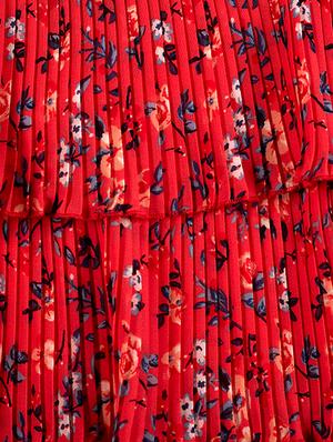red georgette regular tops & tee - 17298948 - Standard Image - 3