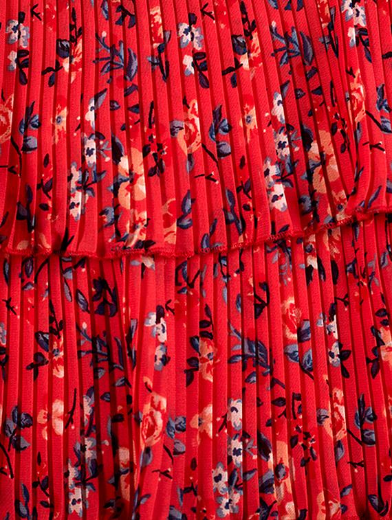 red georgette regular tops & tee - 17298948 - Zoom Image - 3