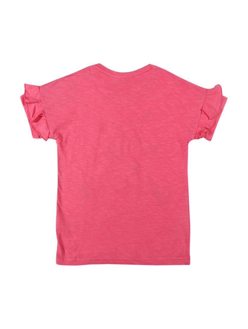 pink cotton regular tops & tee - 17298953 - Zoom Image - 2