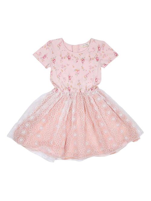 pink cotton blend frock - 17298989 - Standard Image - 1